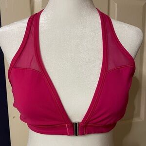 Lululemon Easy Breath Mesh Racerback Clasp-Front Bra in Jeweled Magenta